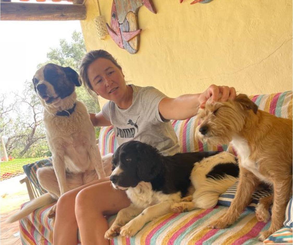Sophia with Sparky, Lula, and Splodge